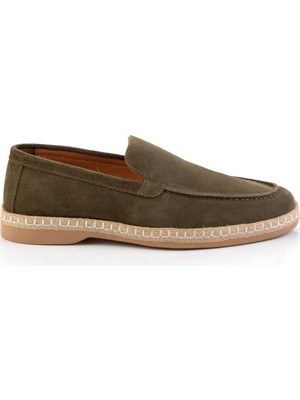 Bambi Khaki Genuine Leather Men's Espadrilles E01079709502