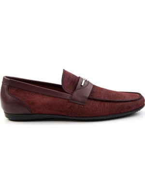 Bambi Burgundy Genuine Leather Men's Casual Shoes E01758028104