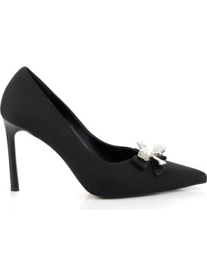 Bambi Matte Black Women's Classic Heeled Shoes K01565016138