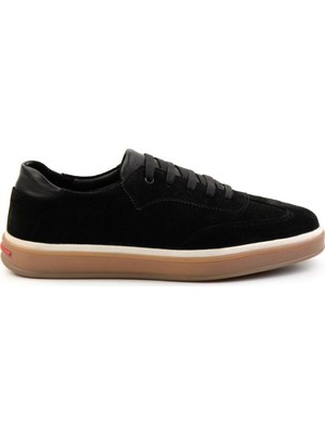 Bambi Black Genuine Leather Men's Casual Shoes E01084441202