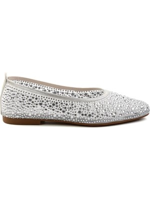 Bambi Silver Women's Ballet Flats K01727062638