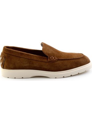 Bambi Tan Genuine Leather Men's Loafers E01087112702