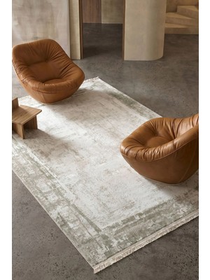 Hoom Rugs Bahar 3012 Yeşil Bordürlü Akrilik Halı