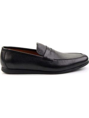 Bambi Black Genuine Leather Men's Casual Shoes E01758031840