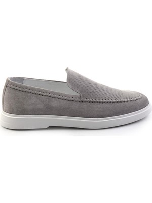 Bambi Grey Genuine Leather Men's Casual Shoes E01083017002