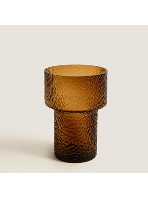 Chakra Betty Brown Glass Vase Small Natural
