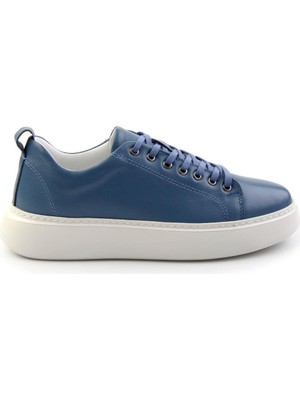 Bambi Blue Genuine Leather Men's Sneakers E01759700003