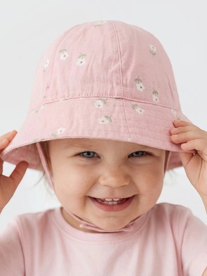 Lc Waikiki Yeni Sezon Pembe Çiçekli Kız Bebek Bucket Şapka
