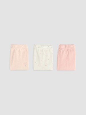 Lc Waikiki Yeni Sezon Ekru Çiçekli Kız Çocuk Boxer 3'lü