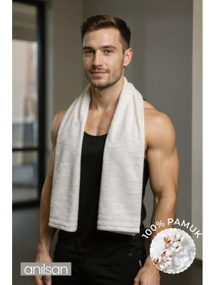 Anılsan Sporcu Havlusu 30x100cm %100 Pamuk - Yüksek Emicilik, Hafif ve Çabuk Kuruma Özellikli