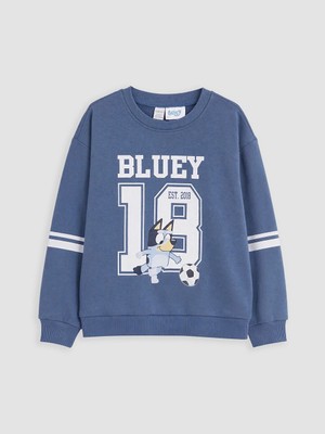 Lc Waikiki Yeni Sezon Mavi Bluey Baskılı Erkek Çocuk Sweatshirt