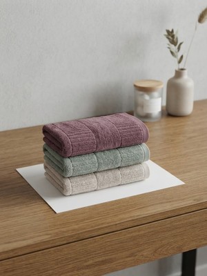 Nurpak Karya %100 Pamuklu 3 Adet 50X90 cm El Yüz Havlusu