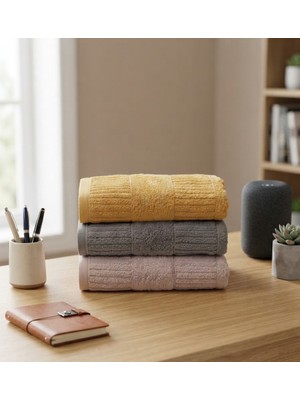 Nurpak Karya %100 Pamuklu 3 Adet 50X90 cm El Yüz Havlusu