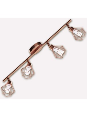Eglo Zapata 2.5W LED Round Surface Mounted Spot 4 Units Copper