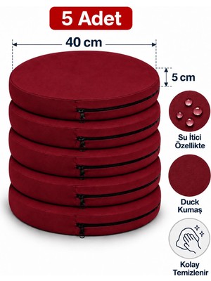Komodo Sport Kreş Minderi Anaokulu Aktivite Minderi, Bahçe, Dekor, Sandalye Minderi 40X40X 5 cm Yuvarlak Minder (5ADET)