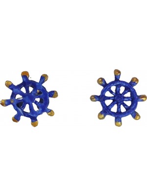 Depposite Polyester Dekoratif Mini Gemi Dümeni 3.5 cm - 4 cm (100 Adet) Lacivert