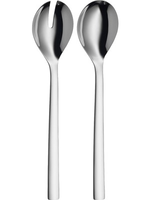 Die Grup Tr Nuova Salata Servis Seti, 30 Cm, Büyük Boy, Salata Çatalı ve Servis Kaşığı, Cromargan® Yüksek Kaliteli Parlak Paslanmaz Çelik, Bulaşık Makinesinde Yıkanabilir
