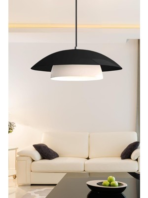 Die Grup Tr Bohhem Stark Siyah Metal Large Avize Salon Mutfak Endüstriyel Sarkıt Otel Cafe Aydınlatma Siyah 36 x 17