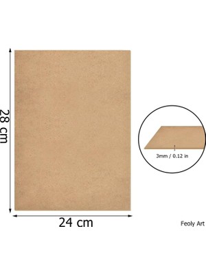 Die Grup Tr 3 mm 28X24 Mdf Plaka (3 Adet) - Hobi, Maket, Ahşap El Sanatları Için Uygun (3`lü Paket)