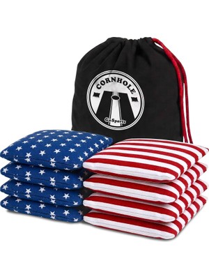 Die Grup Tr Cornhole Armut Koltuk Seti, Resmi Yönetmelik (8 Dört Mevsim Çuvalı) – Amerika Yıldızları ve Çizgileri Veya Kırmızı ve Mavi – Tarzınızı Seçin