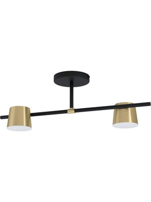 Die Grup Tr 39983 Iç Mekan Altamıra Siyah, Pirinç Renk Dökme Çelik Tavan Lambası IP20 GU10-LED Max: 2x4