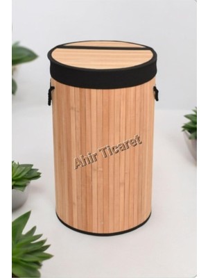 Die Grup Tr Plastik Bambu Halatlı Kirli Çamaşır Sepeti 65 L-Beyaz