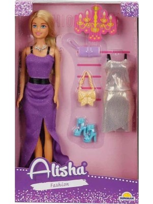 Die Grup Tr 3393 Sun-Rst-Sıs Minik Alisha Yedek Kıyafetli Bebek Set 29 cm - Sunman