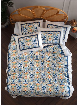 Die Grup Tr Mesopotamia Pamuk Saten Çift Kişilik Nevresim Takımı 200X220 cm Çok Renkli, 5003289257