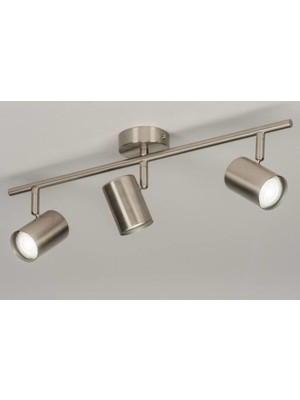 Die Grup Tr Retro Metal Inox 3 Lü 180 Derece Hareketli LED Spot Avize Beyaz Ampullü