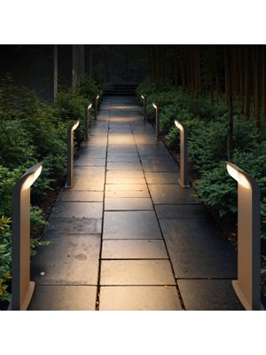 Die Grup Tr Naja LED Bahçe Aydınlatma Direği 500 mm IP65 Alüminyum Dış Mekan Bahçe Lambası 9W 3000K Peyzaj Aydınlatma Yürüyüş Yolu Villa Park Bollard Aydınlatma Antrasit 30X100X500 mm