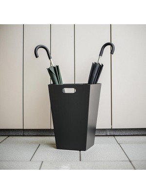 Die Grup Tr Terraguard Metal Şemsiyelik Paslanmaz - 35.5cm (Kıvırcık Paspas Dahil) (Siyah)