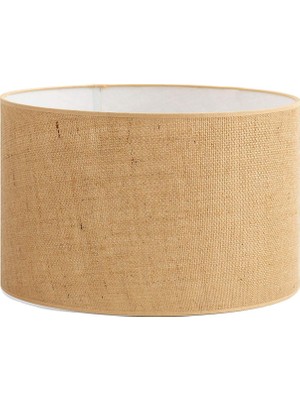 Die Grup Tr 35 cm Natural Jüt Kumaş Silindir Lambader Başlığı, Abajur Başlığı, Sarkıt Avize Başlığı 35CMX23CM