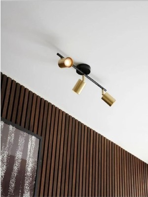 Die Grup Tr Metal Modern 3 Lü Eskitme Kaplama Mafsallı LED Spot Avize Beyaz Ampullü, RY802199SY