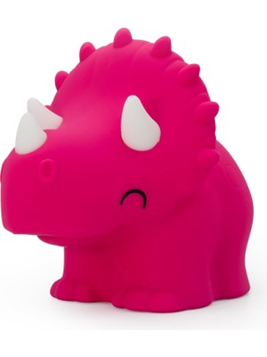 Die Grup Tr Dhink Silikon Gece Lambası Triceratops Pembe
