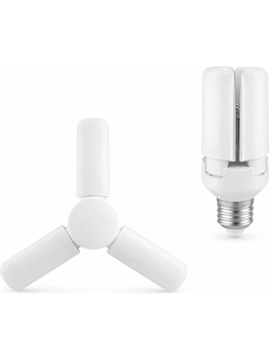 Die Grup Tr 3 Kollu Katlanabilir LED Tavan Ampulü E27 Duy Uyumlu Yüksek Parlaklık Enerji Tasarruflu Modern Tavan Aydınlatma Armatürü Ev Ofis Yatak Odası Salon Için