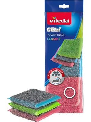 Die Grup Tr Glitzi 3 Lü Power Inox Colors Çelik Bulaşık Süngeri