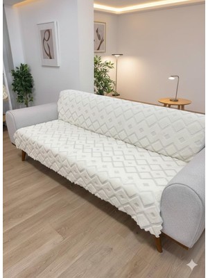 Die Grup Tr Yumuşacık Welsoft 3 Kişilik Koltuk Örtüsü Koltuk Şalı ve 170X200 (Kkren)
