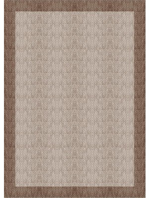 Die Grup Tr Pamuk Dokuma Taban Kaymaz Tüy Dökmeyen Sisal Desenli Halı Salon Halısı Mutfak Halısı Koridor Halısı, Kahverengi, 120 x 180CM, Bs-05-18