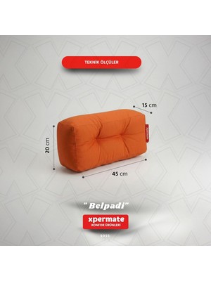 Sırt ve Bel Destek Yastığı Sandalye Koltuk Destek Minderi (Turuncu)