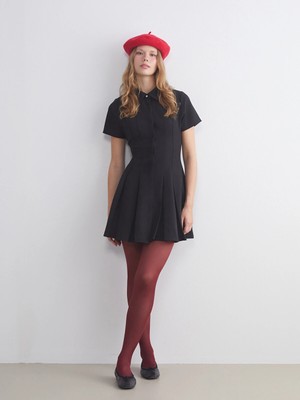 Lc Waikiki Yeni Sezon Gömlek Yaka Peplum Mini Elbise