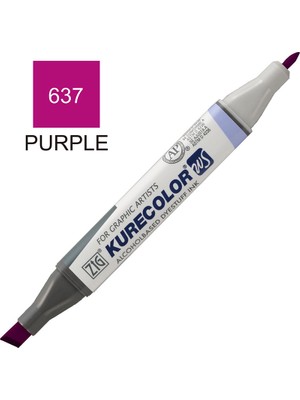 Mbb E-Ticaret Zig 637 Mor Kurecolor Rütuş Kalemi (Çift Uçlu) KC-3000