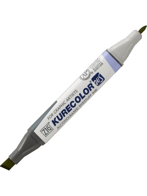 Mbb E-Ticaret Zig 545 Zeytin Yeşili Kurecolor Rütuş Kalemi (Çift Uçlu) KC-3000