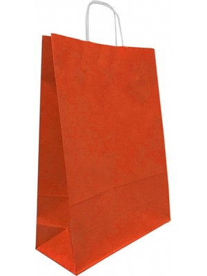 Mbb E-Ticaret Kika Büküm Saplı 25X12X31 Kırmızı Karton Çanta 1000490-(***12 Adet***)