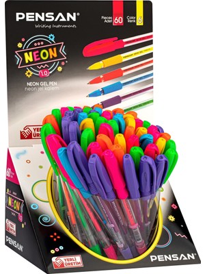 Mbb E-Ticaret Pensan 2290 Neon-Gel 60'lı Jel Kalem Stand *10