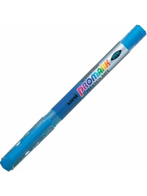 Mbb E-Ticaret Uni-Ball USP-105 Promark Mavi Fosforlu Kalem-(***9 Adet***)