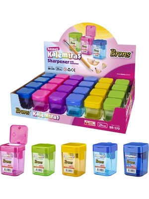 Mbb E-Ticaret Brons Hazneli Kare Kalemtraş BR-570-(***3 Adet***)
