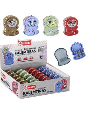 Mbb E-Ticaret Mikro MK-4045-24 Cute Dragons Çiftli Kalemtıraş-(***6 Adet***)