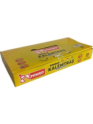 Mbb E-Ticaret Mikro MK-1020 Emoji Kalemtıraş 24'lü