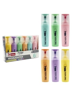 Mbb E-Ticaret Mikro MK-605P-12 Li Pastel Renk Fosforlu Kalem