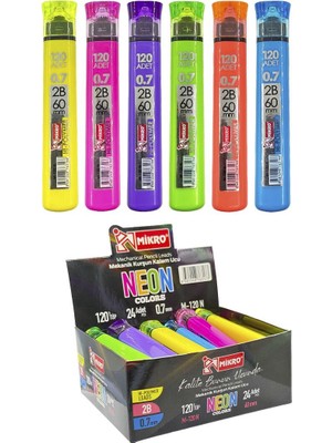 Mbb E-Ticaret Mikro M-120N 120Lİ Neon Üçgen Min 0,7mm 24'lü